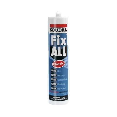 SOUDAL USZCZELNIACZ HYBRYDOWY FIX ALL CRYSTAL BEZBARWNY 290ML SOUDAL USZCZELNIACZ HYBRYDOWY FIX ALL CRYSTAL BEZBARWNY 290ML