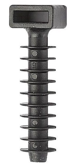 UN KOŁEK MONTAŻOWY CZARNY DO OPASEK F=8MM BMKN5458E 1SZTUKA