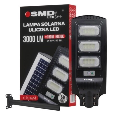 UN LAMPA LED ULICZNA SOLARNA 150W 12.6AH 6000K 3000LM + UCHWYT UN LAMPA LED ULICZNA SOLARNA 150W 12.6AH 6000K 3000LM + UCHWYT