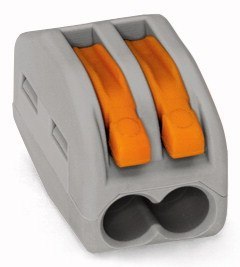 UN SZYBKOZŁĄCZKA 2X0,08-4MM2 Z DŹWIGNIĄ ZWALNIAJĄCĄ 222-412
