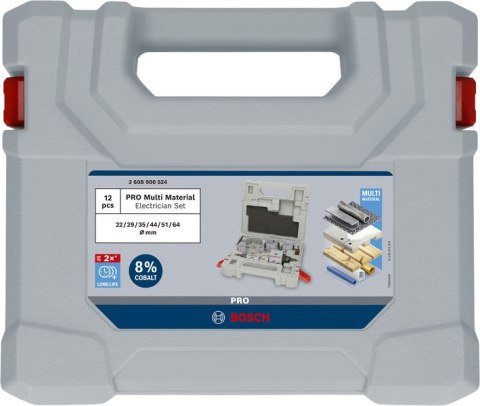 BOSCH ZESTAW OTWORNIC PRO MULTI MATERIAL 10 EL. BOSCH ZESTAW OTWORNIC PRO MULTI MATERIAL 10 EL.