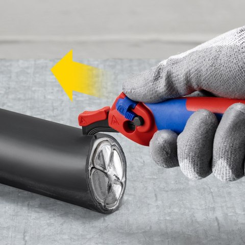 KNIPEX NÓŻ DO ŚCIĄGANIA IZOLACJI ZE STOPKA PROWADZĄCĄ KNIPEX NÓŻ DO ŚCIĄGANIA IZOLACJI ZE STOPKA PROWADZĄCĄ