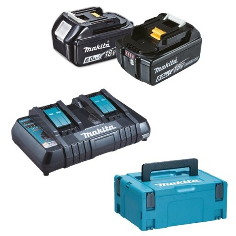 MAKITA ZESTAW ZASILAJĄCY 18V 6AH (BL1860B*2+DC18RD) MAKITA ZESTAW ZASILAJĄCY 18V 6AH (BL1860B*2+DC18RD)