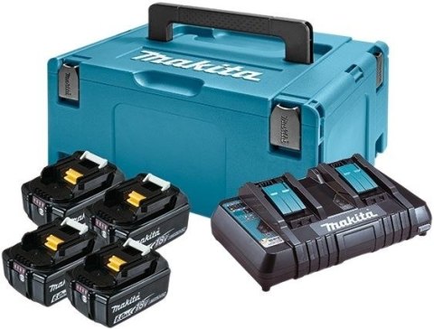 MAKITA ZESTAW ZASILAJĄCY 18V MAKPAC (4*BL1860B+DC18RD) (UN3480) MAKITA ZESTAW ZASILAJĄCY 18V MAKPAC (4*BL1860B+DC18RD) (UN3480)