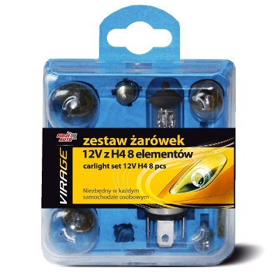 MOJE AUTO VIRAGE ZESTAW ŻARÓWEK 12V Z H4 8 ELEMENTÓW MOJE AUTO VIRAGE ZESTAW ŻARÓWEK 12V Z H4 8 ELEMENTÓW