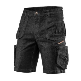 NEO KRÓTKIE SPODENKI ROBOCZE DENIM, CZARNE XL
