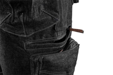 NEO KRÓTKIE SPODENKI ROBOCZE DENIM, CZARNE XL NEO KRÓTKIE SPODENKI ROBOCZE DENIM, CZARNE XL