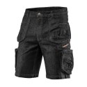 NEO KRÓTKIE SPODENKI ROBOCZE DENIM, CZARNE M