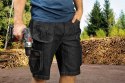 NEO KRÓTKIE SPODENKI ROBOCZE DENIM, CZARNE M