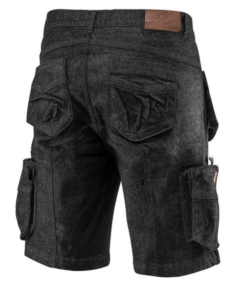 NEO KRÓTKIE SPODENKI ROBOCZE DENIM, CZARNE M NEO KRÓTKIE SPODENKI ROBOCZE DENIM, CZARNE M