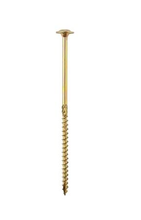 UN WKRĘT DO DREWNA Z KOŁNIERZEM NA TORX OCYNK ŻÓŁTY 5*80MM T25