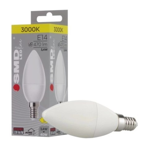 UN ŻARÓWKA E14 LED SMD WW C37 ŚWIECOWA HOMELINE 0168