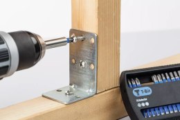 UN ZESTAW BITÓW T 3.0*25 MM SZEŚCIOKĄTNE 1/4'' W KASECIE, 5 CZ.