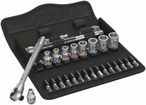 WERA ZESTAW KLUCZY NASADOWYCH 1/4'' ZYLKOP 5-13MM, 28 CZ.