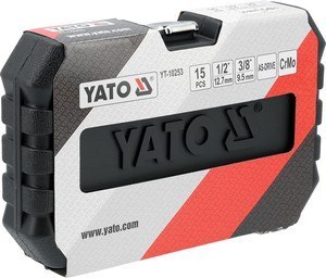 YATO ZESTAW NASADEK UDAROWYCH KRÓTKICH 1/2'' 15 SZT. 10-27 MM