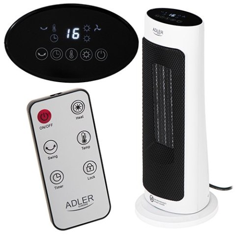 ADLER TERMOWENTYLATOR CERAMICZNY LED Z PILOTEM + TIMER 200W AD7738 ADLER TERMOWENTYLATOR CERAMICZNY LED Z PILOTEM + TIMER 200W AD7738