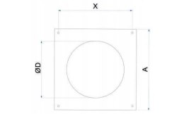 AIR ROXY ŁĄCZNIK KANAŁU OKRĄGŁEGO Z ZAWOREM ZWROTNYM I KOŁNIERZ 100MM