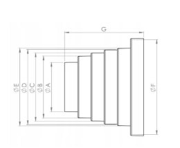 AIR ROXY REDUKCJA KANAŁÓW OKRĄGŁYCH-WIELOSTOP.ASYMETRYCZNA FI 80-150