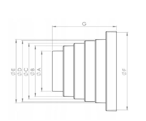 AIR ROXY REDUKCJA KANAŁÓW OKRĄGŁYCH-WIELOSTOP.ASYMETRYCZNA FI 80-150