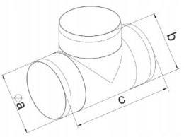 AIR ROXY TRÓJNIK KANAŁU OKRĄGŁEGO 125MM