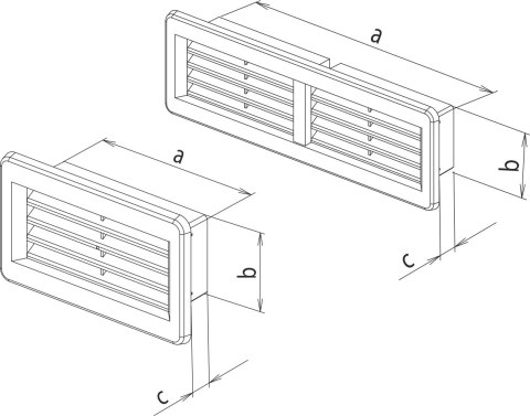 AIR ROXY ZAKOŃCZENIE/KRATKA KANAŁU PŁASKIEGO 220*55