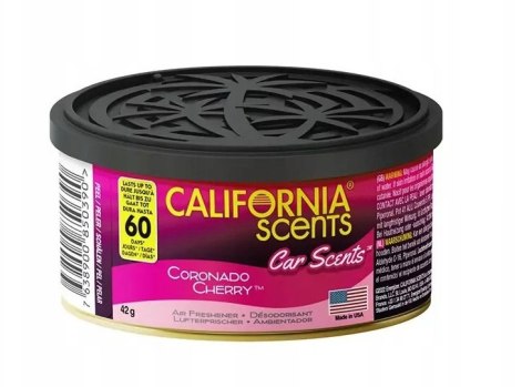 CALIFORNIA CAR SCENT PUSZKA ZAPACHOWA CALIFORNIA SCENTS - CORONADO CHERRY 42G
