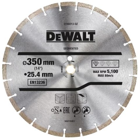 DEWALT TARCZA DIAMENTOWA SEGMENTOWA 350*25,4MM