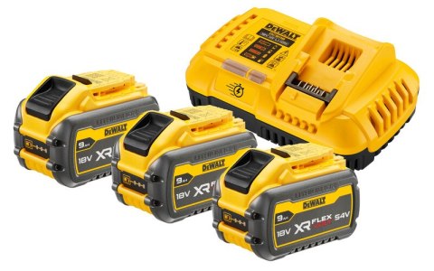DEWALT ZESTAW ZASILAJĄCY ŁADOWARKA XR 54V + 3*9.0AH DEWALT ZESTAW ZASILAJĄCY ŁADOWARKA XR 54V + 3*9.0AH