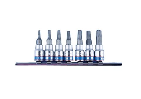 KING TONY KPL. NASADEK 1/4'' TORX Z OTWOREM,7 SZT T10-740 NA SZYNIE