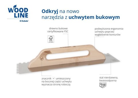 KUBALA PACA NIERDZEWNA GŁADKA 130*480 ZĄB 6*6 WOOD LINE KUBALA PACA NIERDZEWNA GŁADKA 130*480 ZĄB 6*6 WOOD LINE