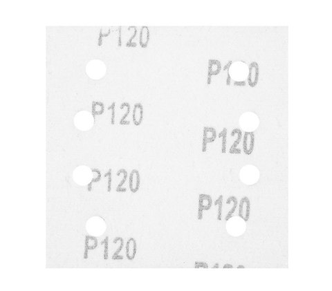 NEO PAPIER ŚCIERNY KWADRAT P120 113*113MM, 8 OTW. 5 SZT. NEO PAPIER ŚCIERNY KWADRAT P120 113*113MM, 8 OTW. 5 SZT.