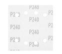 NEO PAPIER ŚCIERNY KWADRAT P240 113*113MM, 8 OTW. 5 SZT.