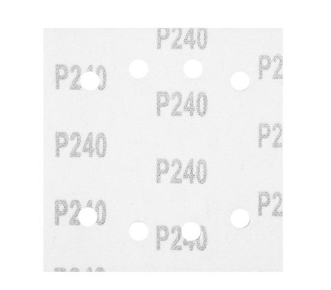 NEO PAPIER ŚCIERNY KWADRAT P240 113*113MM, 8 OTW. 5 SZT. NEO PAPIER ŚCIERNY KWADRAT P240 113*113MM, 8 OTW. 5 SZT.