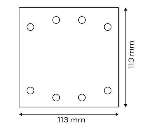 NEO PAPIER ŚCIERNY KWADRAT P240 113*113MM, 8 OTW. 5 SZT. NEO PAPIER ŚCIERNY KWADRAT P240 113*113MM, 8 OTW. 5 SZT.