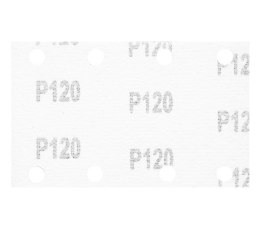 NEO PAPIER ŚCIERNY PROSTOKĄT P120 130*80MM, 8 OTW. 5 SZT.