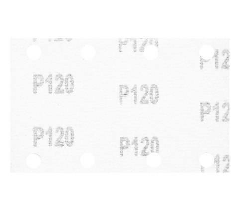 NEO PAPIER ŚCIERNY PROSTOKĄT P120 130*80MM, 8 OTW. 5 SZT.