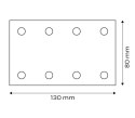 NEO PAPIER ŚCIERNY PROSTOKĄT P240 130*80MM, 8 OTW. 5 SZT.