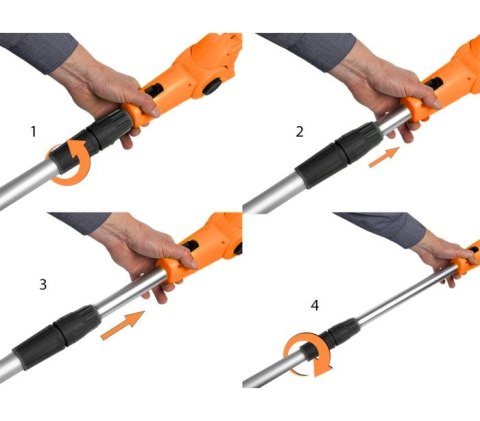 NEO PILARKA ŁAŃCUCHOWA + NOŻYCE DO ŻYWOPŁOTU 2W1 Z WYSIĘGNIKIEM