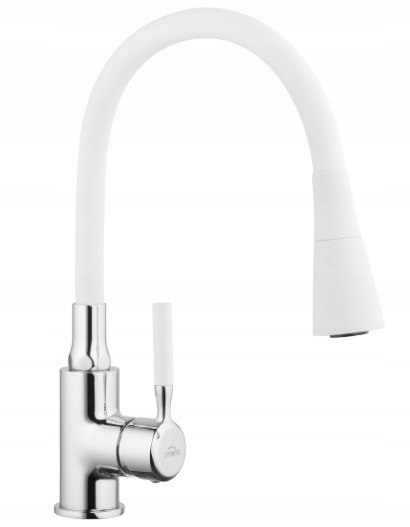 UN BATERIA ZLEWOZMYWAKOWA POGO TREND Z RUCHOMĄ WYLEWKĄ 2F BIAŁA