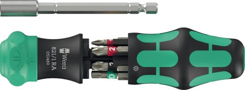 WERA RĘKOJEŚĆ KRAFTFORM Z UCHWYTEM DO BITÓW 1/4' 6 CZĘŚCI