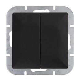 ABEX PERŁA ŁĄCZNIK PODWÓJNY P/T CZARNY MAT