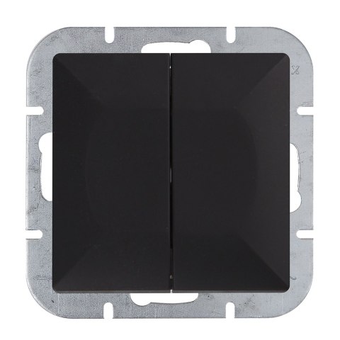 ABEX PERŁA ŁĄCZNIK PODWÓJNY P/T CZARNY MAT