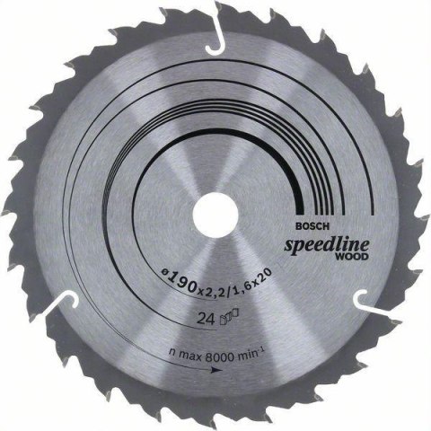 BOSCH PIŁA TARCZOWA H SPEEDLINE 190*2,4*20/16Z24