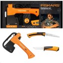 FISKARS ZESTAW CAMPINGOWY: SIEKIERA X5 + NÓŻ + PIŁA SW73