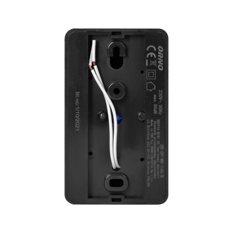 ORNO DZWONEK GONG DWUTONOWY 230V BREVIS MINI CZARNY