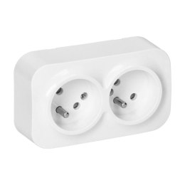 ORNO GNIAZDO PODWÓJNE TODO 2*2P+Z IP20, 16A, 230V CZARNE