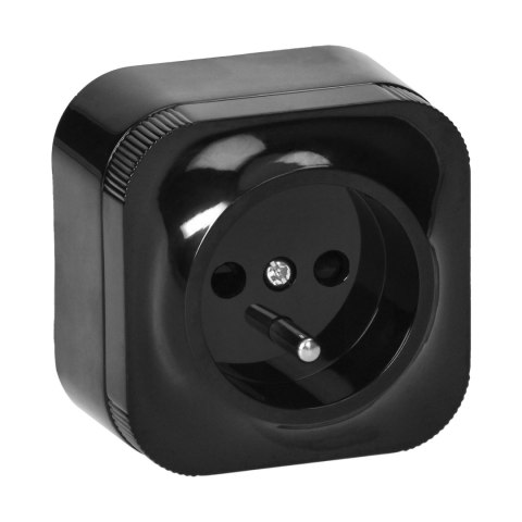 ORNO GNIAZDO POJEDYNCZE TODO 2P+Z IP20, CZARNY ORNO GNIAZDO POJEDYNCZE TODO 2P+Z IP20, CZARNY