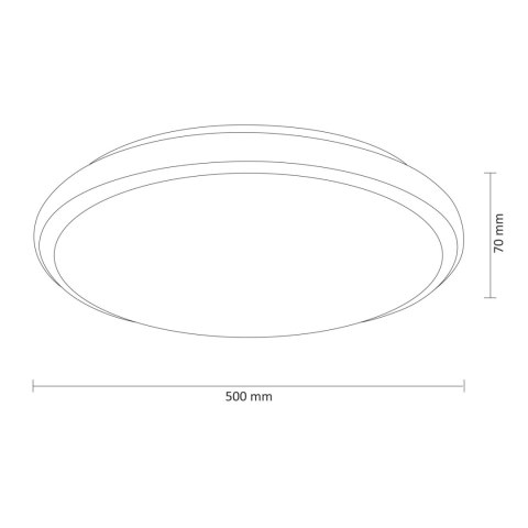 POLUX PLAFON LED IRINA 50 OKRĄGŁY 68W 7500LM 3000K-6000K PILOT