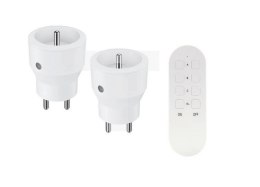 VIRONE ZESTAW BEZPRZEWODOWYCH GNIAZD MINI, STEROWANYCH PILOTEM 2+1