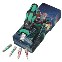 WERA WKRĘTAK KRAFTFORM Z GRZECHOTKĄ + BITY 5 CZ. OPK. ŚWIĄTECZNE